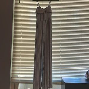 Light Blue striped casual jumpsuit